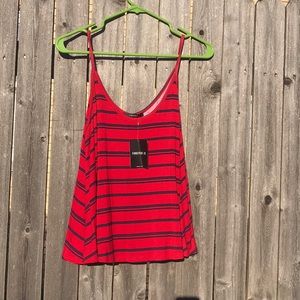 Striped spaghetti strap summer top